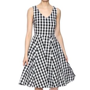 Ixia black and white gingham dress, size small